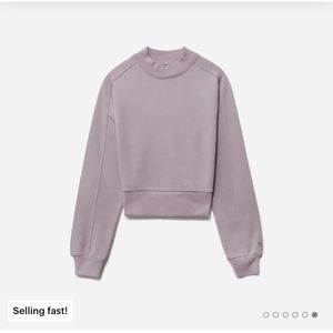 Everlane Track Cropped Sweatshirt Dusty Lavender